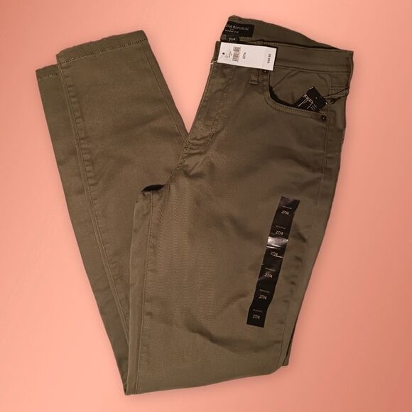 Banana Republic Denim - Banana Republic Women's Skinny Fit Jeans Army Green - Mid-rise/Stretch NWT